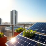 pannelli solari sul balcone